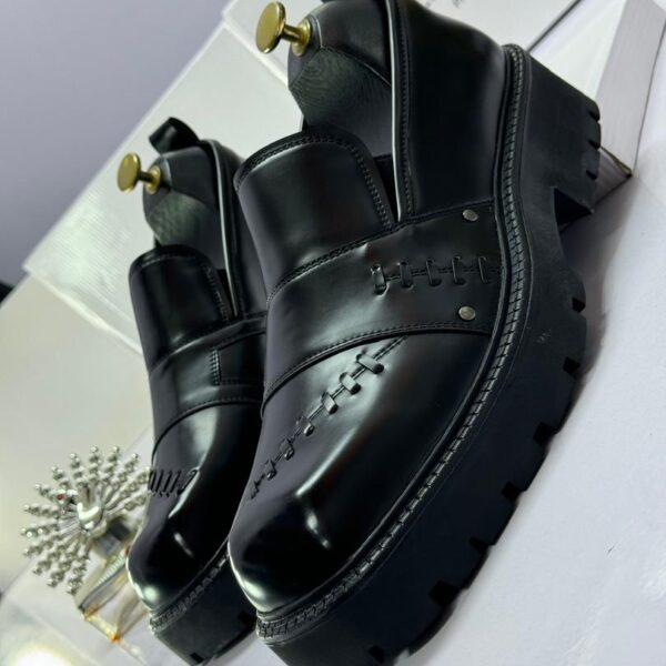 Balenciaga Black Lug Sole Loafers