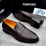 Basket Weave Leather Penny Loafers - Image 2