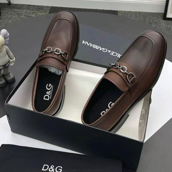 Black Chain-Link Loafers