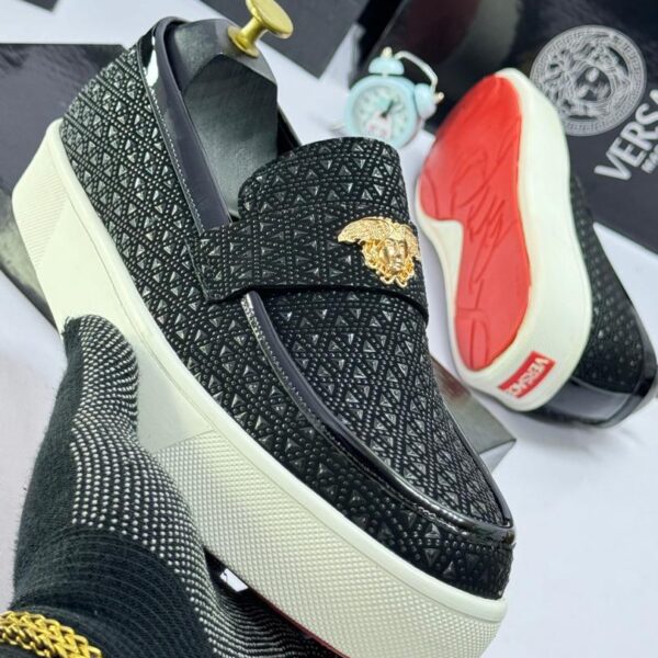 Black Crystal Loafers
