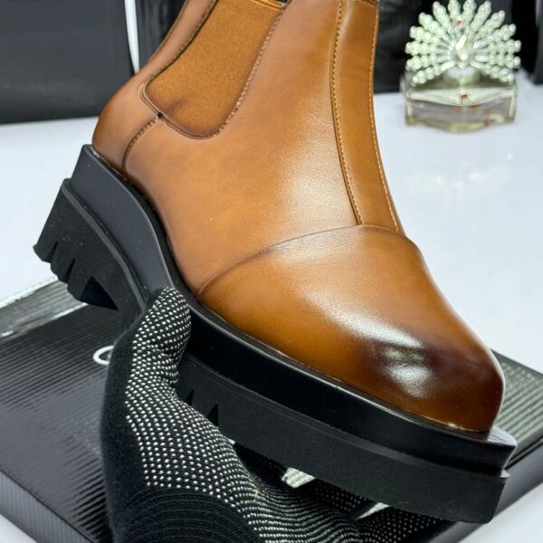 Black Leather Chelsea Boots