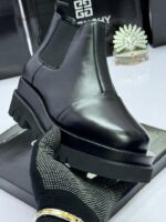 Black Leather Chelsea Boots