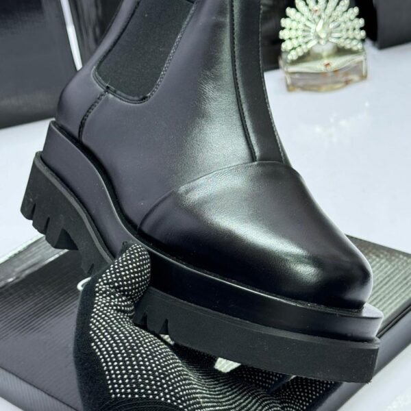 Black Leather Chelsea Boots