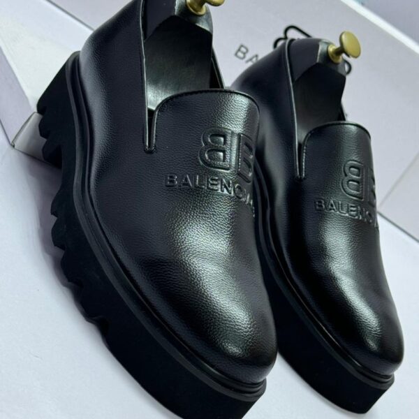Black Lug Sole Loafers
