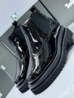 Black Patent Leather Chelsea Boots