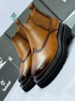 Black Patent Leather Chelsea Boots