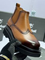 Black Patent Leather Chelsea Boots