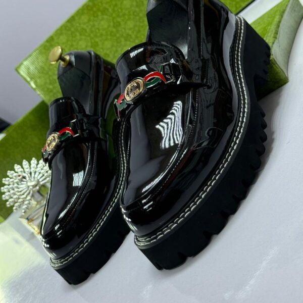 Black Patent Leather Horsebit Loafers