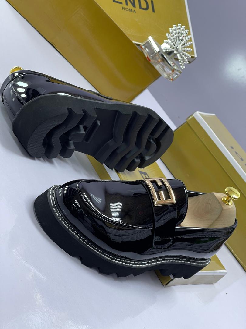 Black Patent Leather Lug Sole Loafers 1 Black Patent Leather Lug Sole Loafers