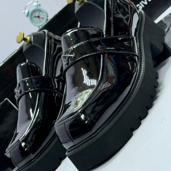 Black Patent Leather Platform Loafer
