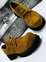 Black Suede Big Head Derby Shoes - Image 2