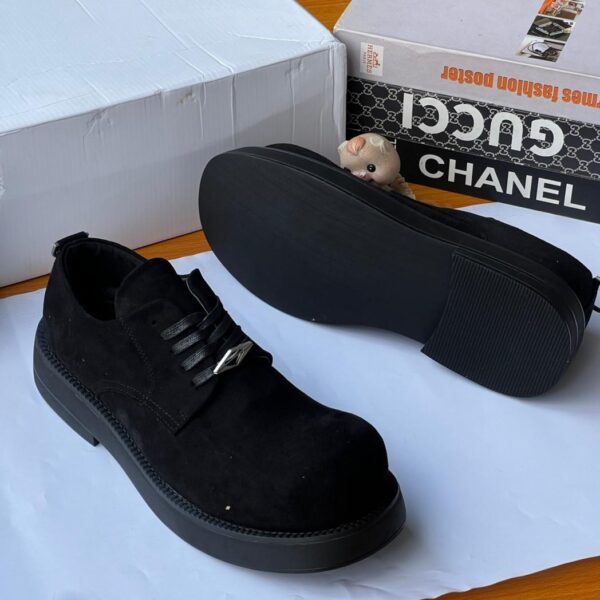Black Suede Derby Shoes