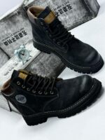 Black Suede Motorcycle Boots