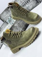 Black Suede Motorcycle Boots