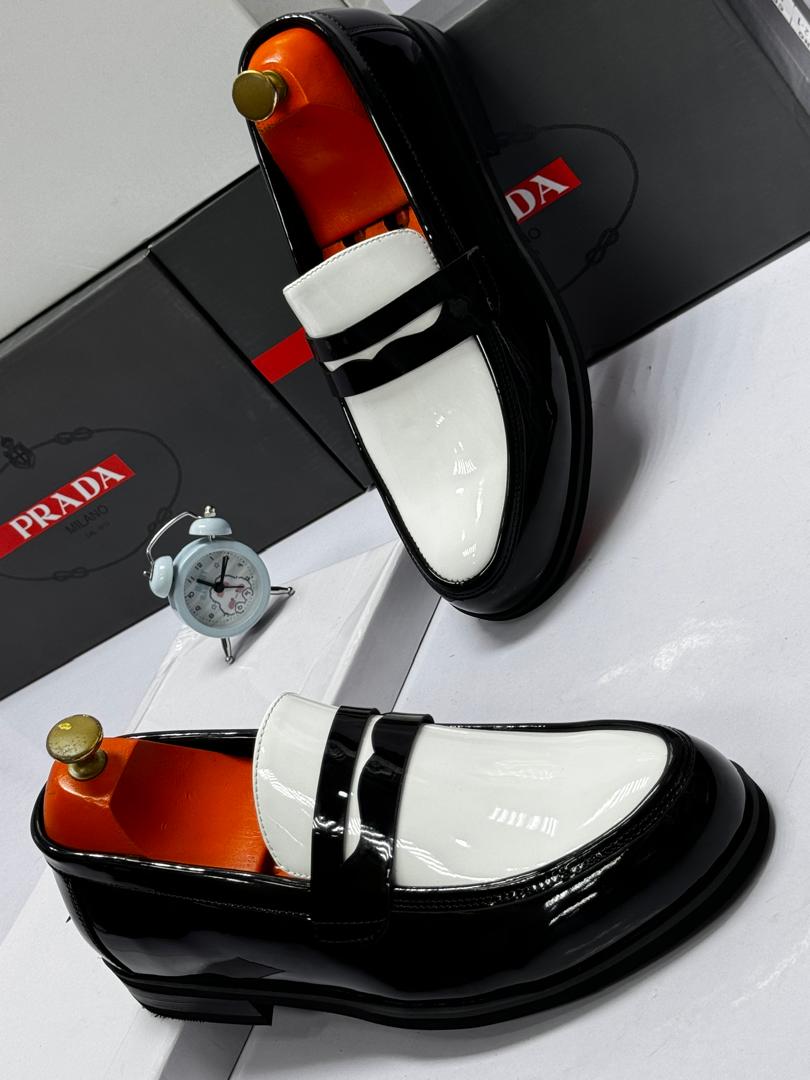 Black & White Patent Leather Loafers Black & White Patent Leather Loafers
