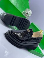 Bottega Veneta Glossy Black Quilted Loafers - Image 2