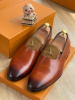 Brown & Black Ombre Leather Loafers