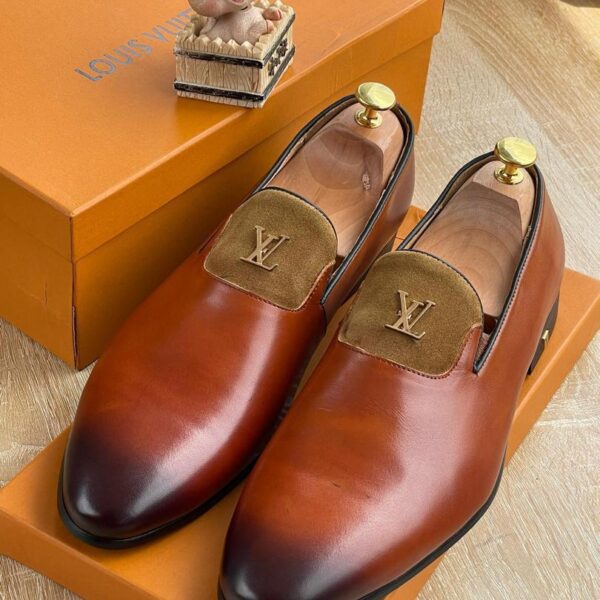 Brown & Black Ombre Leather Loafers