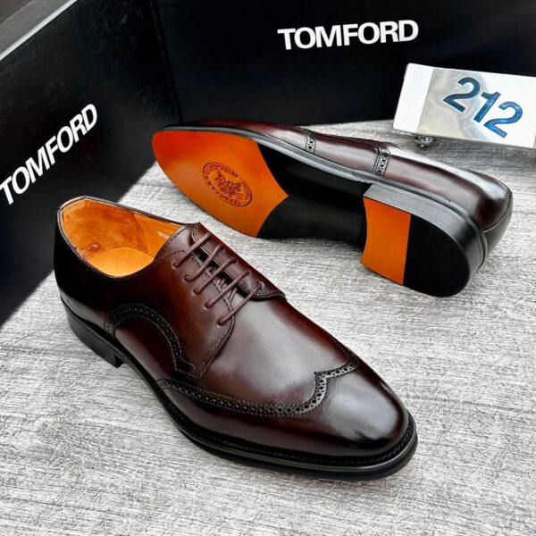Brown Patina Wingtip Derby Shoes