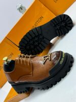 Brown Patterned Derby Shoes