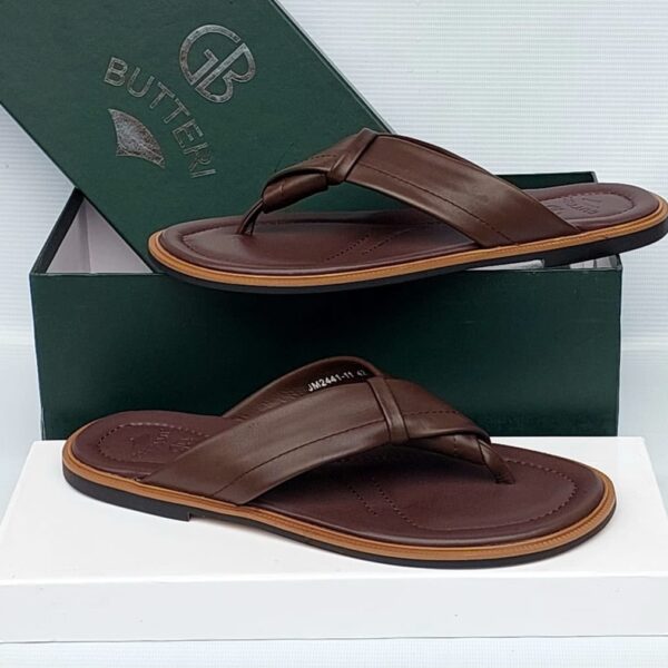 Butteri Brown Leather Thong Sandals