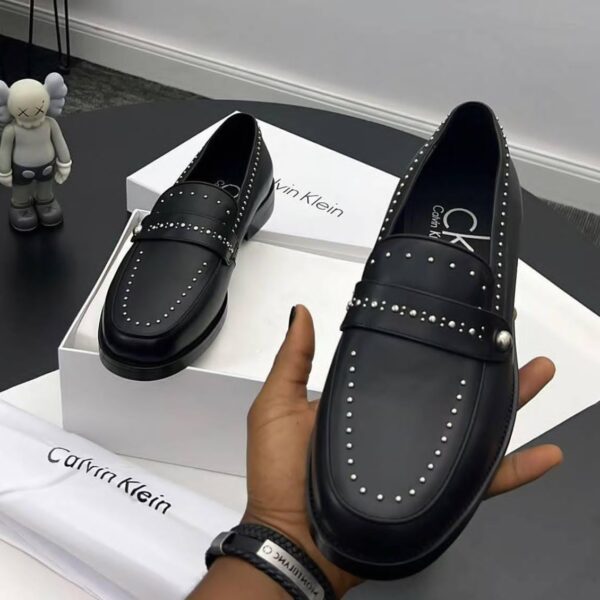 Calvin Klein Black Leather Loafers