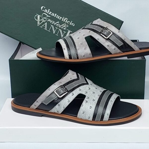 Calzaturifici Fratelli Vanni Italian Leather Cut-Out Slides