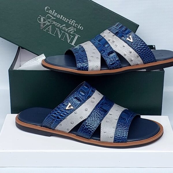 Calzaturifici Fratelli Vanni Italian Leather Slide Sandals