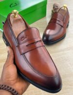 Clarks Brown Leather Penny Loafers