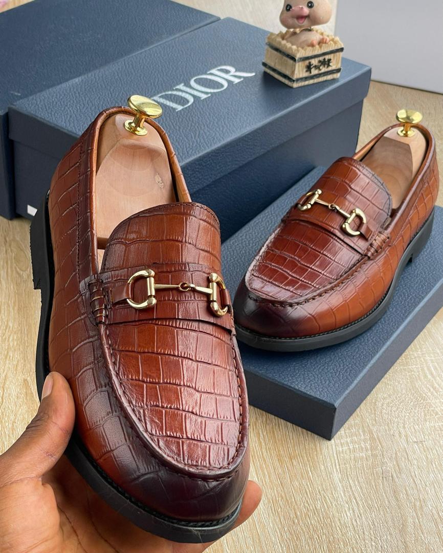 Crocodile-Embossed Men’s Loafers Crocodile-Embossed Men’s Loafers
