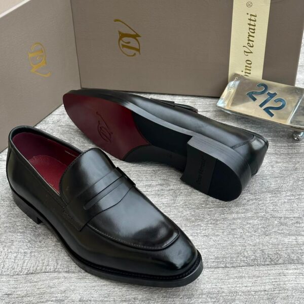 Dino Verratti Luxury Black Leather Loafers