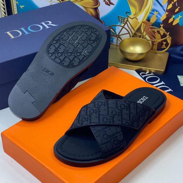 Dior Alias Black Oblique Jacquard Sandals