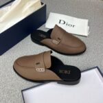 Dior Brown Leather Mules - Image 3