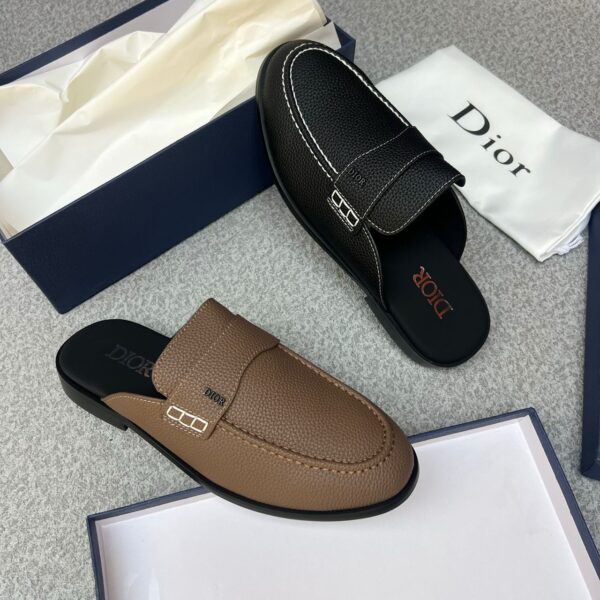 Dior Brown Leather Mules
