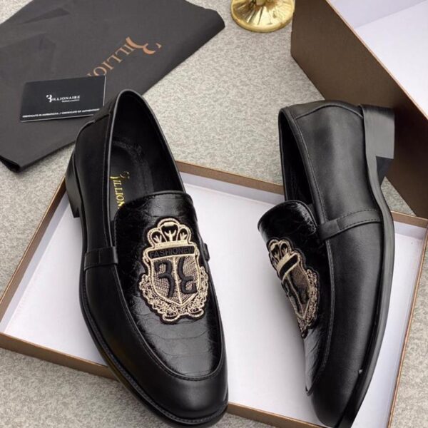 Embroidered Crest Luxury Designer Loafers