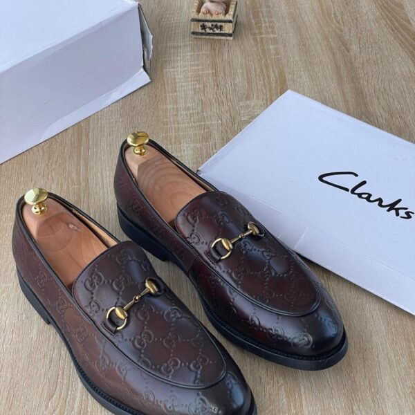 Gucci-Style Monogram Leather Horsebit Loafers