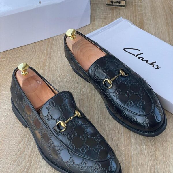Gucci-Style Monogram Leather Horsebit Loafers