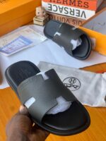 Hermès Izmir Blue Epsom Calfskin Sandals