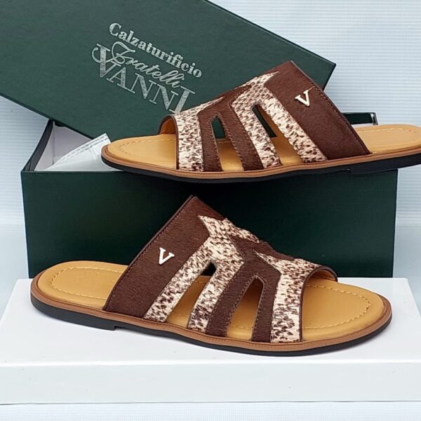 Italian Leather Slide Slippers