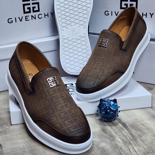 Luxury Men's Designer Footwear with Silver Logo Emblem