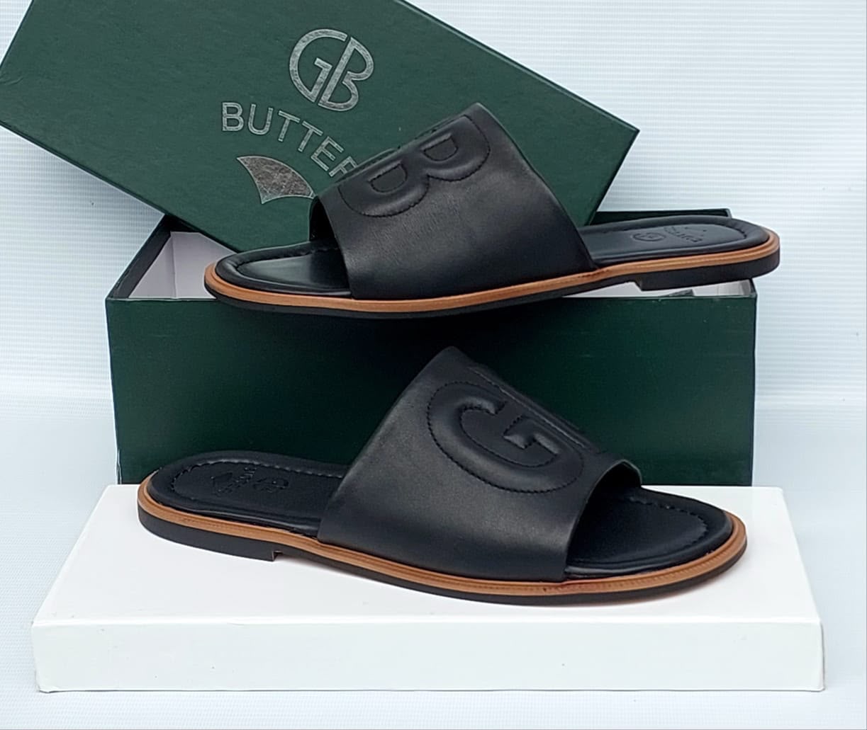 Luxury Men's Sandals with Embossed Logo Detail Luxury Men's Sandals with Embossed Logo Detail