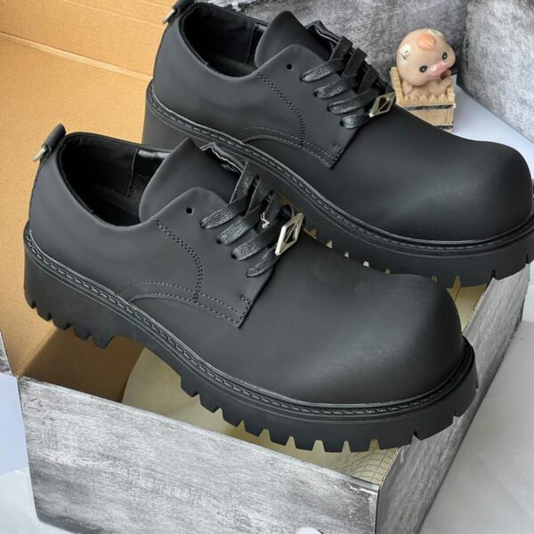 Matte Black Platform Dress Shoes