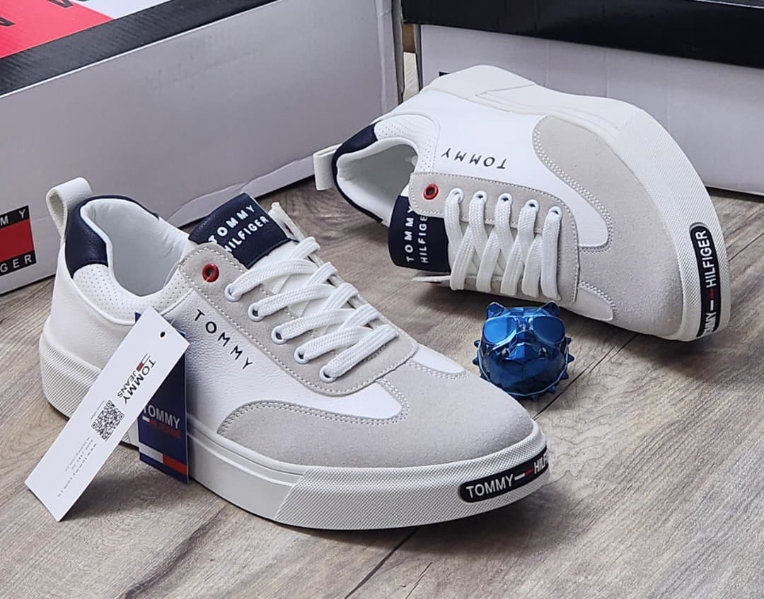 Men's Casual Shoes with Grey Suede Accents Men's Casual Shoes with Grey Suede Accents