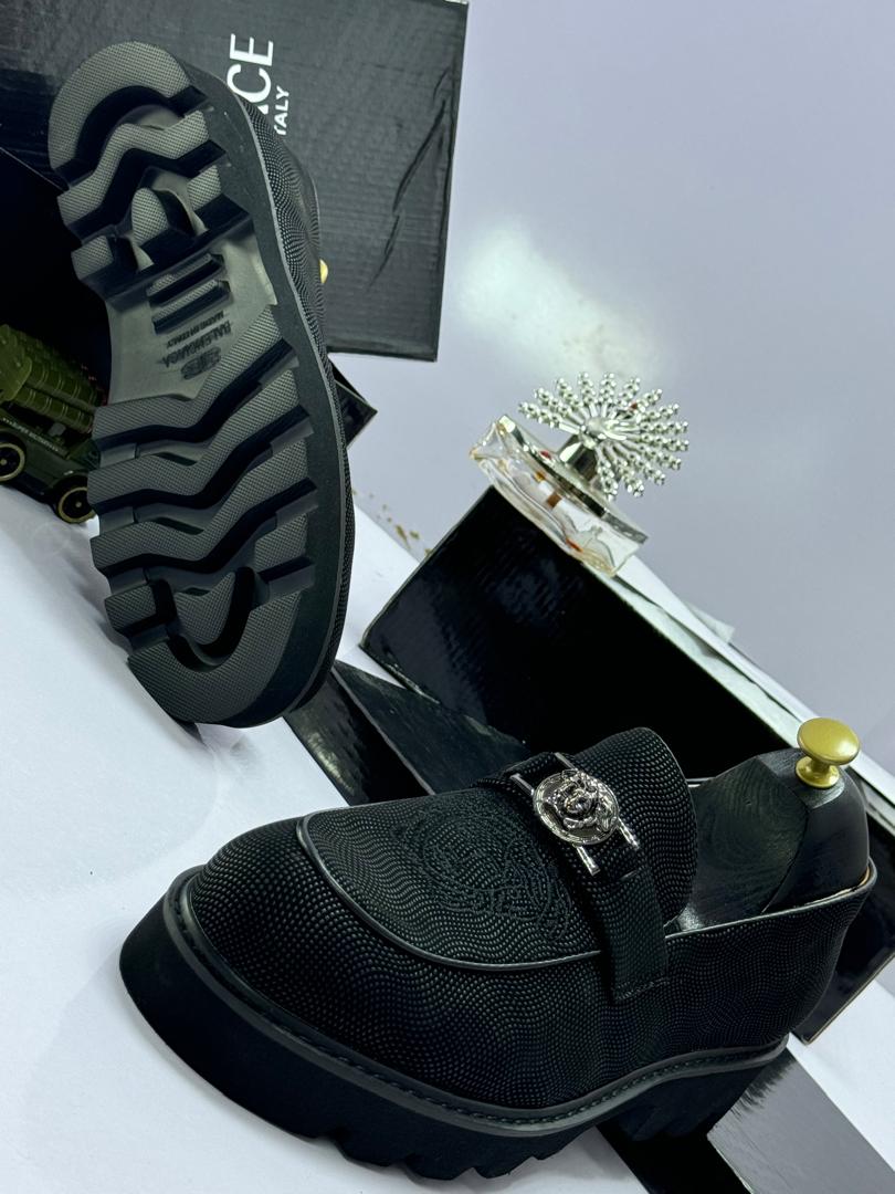 Rhinestone Black Crystal Lug Sole Loafers Rhinestone Black Crystal Lug Sole Loafers