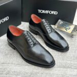 Tom Ford-Style Brown Wingtip Brogue Lace-Up Shoes - Image 2