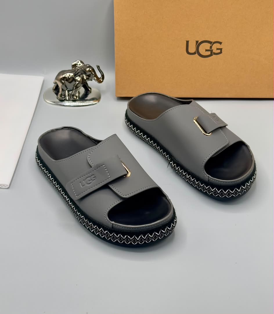 UGG Brown Platform Slides with Buckle Strap 1 UGG Brown Platform Slides with Buckle Strap 1