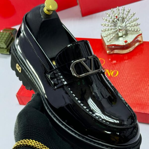 Valentino Garavani Patent Leather Loafers with VLogo