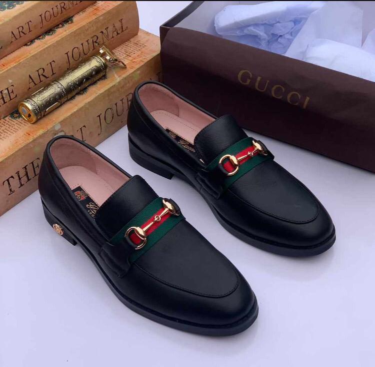 Web Stripe Loafers with Gold Horsebit Detail Web Stripe Loafers with Gold Horsebit Detail