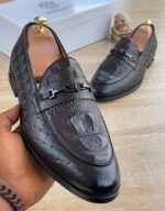 Woven Leather Slip-On Loafers