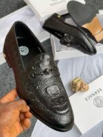 Woven Leather Slip-On Loafers